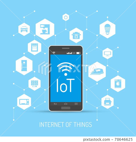 Internet of Things vector concept illustration in flat design Internet of Things vector concept illustration in flat design 78646625