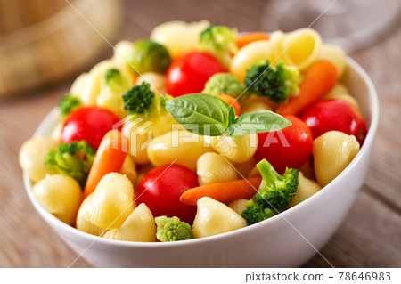 Fresh Pasta Salad with fresh vegetables. High quality photo 78646983