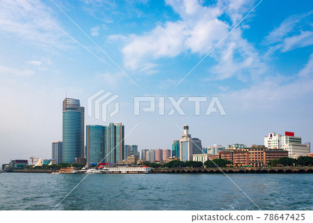 Xiamen, China downtown city skyline. Xiamen, China downtown city skyline. 78647425
