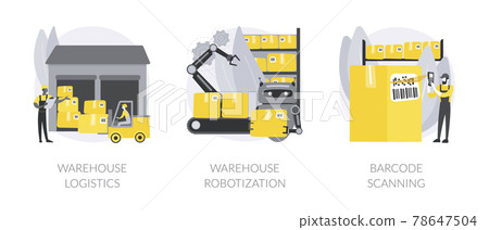 Storage automation abstract concept vector illustrations. Storage automation abstract concept vector illustrations. 78647504