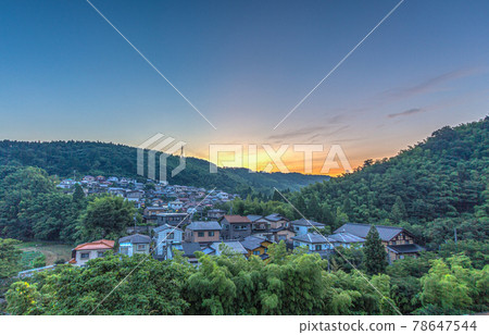 Summer dawn view of Yamashina, Kanazawa, Japan. Summer dawn view of Yamashina, Kanazawa, Japan. 78647544