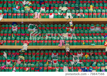 Figures representing souls of dead children, Hanibe, Japan. 78647566