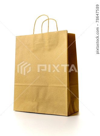 Brown paper bag texture. Kraft recycle package with empty blank space for design mockup isolated on white background. Delivery service concept. Copy space. Advertising area. Brown paper bag texture. Kraft recycle package with empty blank space for design mockup isolated on white background. Delivery service concept. Copy space. Advertising area. 78647589