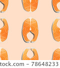 Pattern salmon wind illustration. Realistic background for cooking 78648233