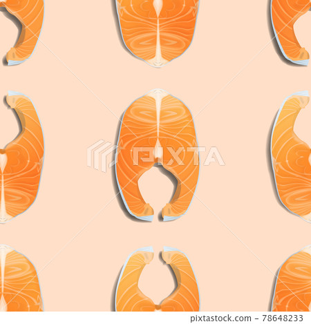 Pattern salmon wind illustration. Realistic background for cooking Pattern salmon wind illustration. Realistic background for cooking 78648233