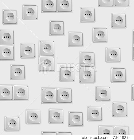 Sockets seamless pattern realistic vector illustration of electricity Sockets seamless pattern realistic vector illustration of electricity 78648234