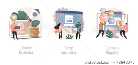 Online business abstract concept vector illustrations. 78648373