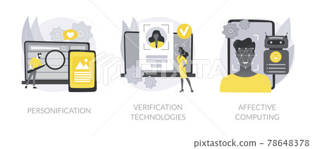 Data access and user experience abstract concept vector illustrations. 78648378