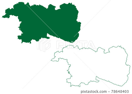 Pathanamthitta district (Kerala State, Republic of India) map vector illustration, scribble sketch Pathanamthitta map 78648403