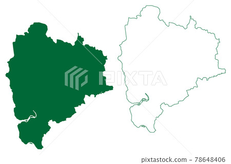 Palghar district (Maharashtra State, Konkan Division, Republic of India) map vector illustration, scribble sketch Palghar map 78648406