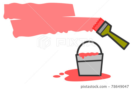 Illustration of painting with a brush 78649047