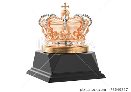 Golden crown award concept. 3D rendering 78649257