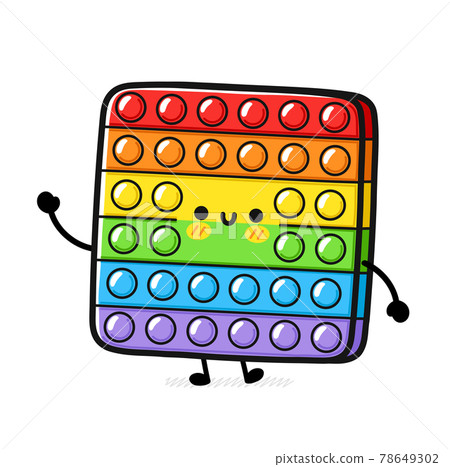 Rainbow Trendy Pop Fidget Toy On Stock Vector (Royalty Free