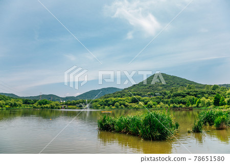 Summer lake at Incheon Grand Park in Korea Summer lake at Incheon Grand Park in Korea 78651580