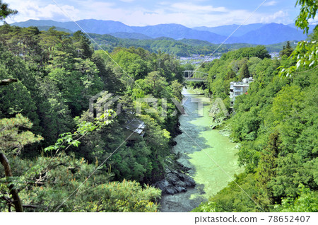 Scenery of Tenryu Gorge, a scenic spot in Iida City, Nagano Prefecture Scenery of Tenryu Gorge, a scenic spot in Iida City, Nagano Prefecture 78652407