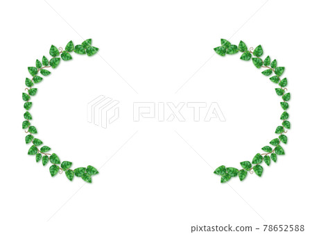 Simple ivy oval decorative frame 78652588