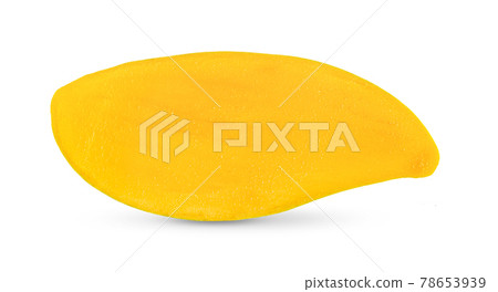 half ripe mango isolated on white 78653939