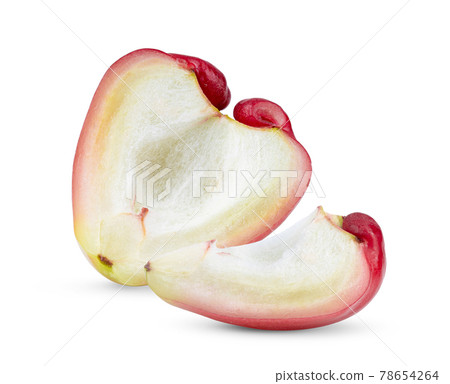 hlaf rose apple isolated on white 78654264