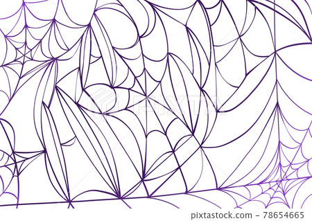 Happy Halloween spider web background purple - Stock Illustration ...