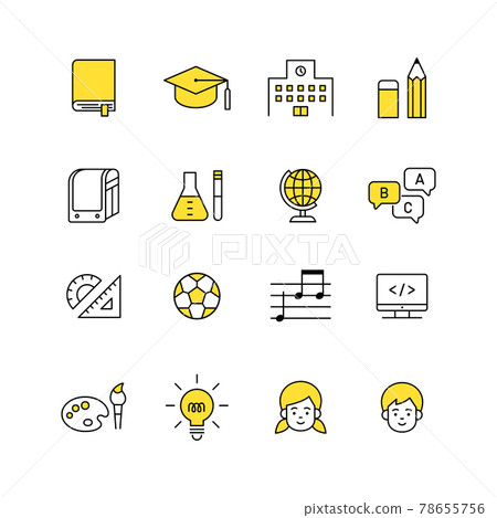School icon set School icon set 78655756