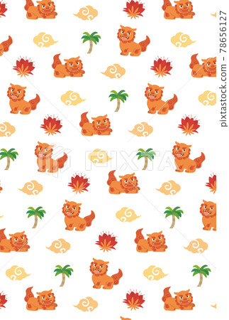 Shisa 無縫圖案沖繩圖案背景壁紙 78656127