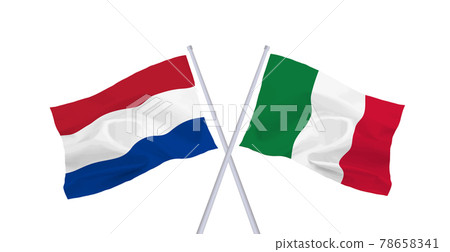 Flags of Italy and the Netherlands 78658341