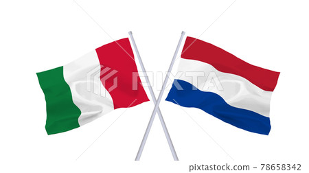 Flags of Italy and the Netherlands 78658342