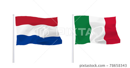 Flags of Italy and the Netherlands 78658343