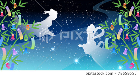 七夕七夕裝飾銀河背景 七夕七夕裝飾銀河背景 78659553