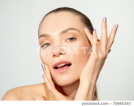 anti-aging skincare skin rejuvenation woman face 78660393