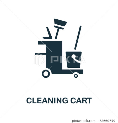 Cleaning Cart icon. Monochrome simple element from housekeeping collection. Creative Cleaning Cart icon for web design, templates, infographics and more 78660759