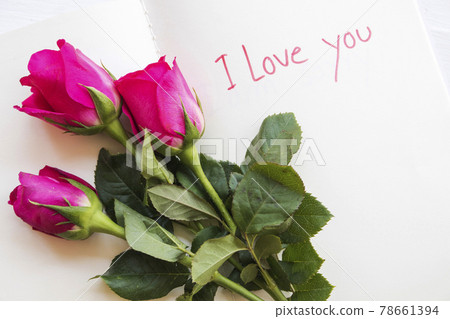 i love you message card handwriting with yellow flowers arrangement flat lay postcard style i love you message card handwriting with yellow flowers arrangement flat lay postcard style 78661394