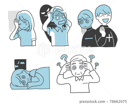Illustration of mental illness Illustration of mental illness 78662075