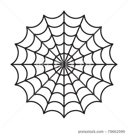 Spider web isolated. Halloween cut file 78662090