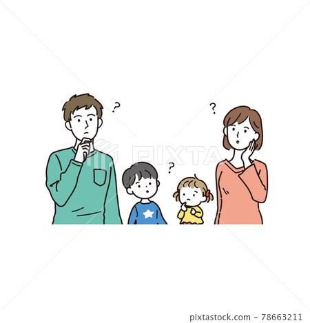 家人抬頭思考 家人抬頭思考 78663211