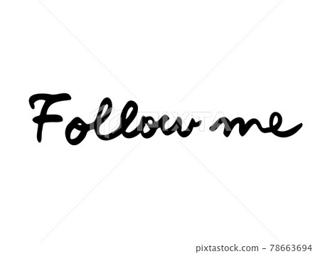 Follow me with cute characters / handwritten characters Follow me with cute characters / handwritten characters 78663694