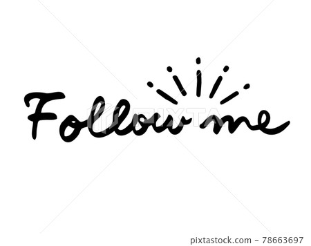 Follow me with cute characters / handwritten characters Follow me with cute characters / handwritten characters 78663697