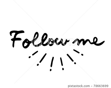 Follow me with cute characters / handwritten characters Follow me with cute characters / handwritten characters 78663699
