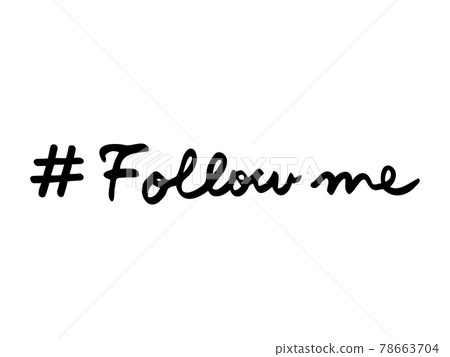 Follow me with cute characters / handwritten characters Follow me with cute characters / handwritten characters 78663704