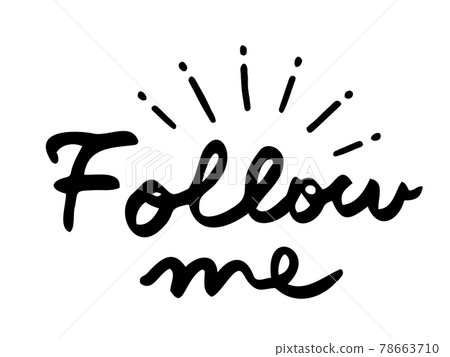 Follow me with cute characters / handwritten characters Follow me with cute characters / handwritten characters 78663710