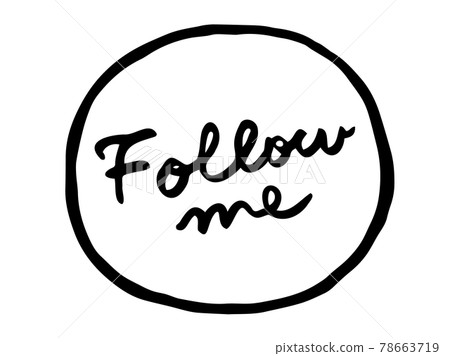 Follow me with cute characters / handwritten characters Follow me with cute characters / handwritten characters 78663719