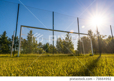 Evening stadium soccer field Evening stadium soccer field 78664992