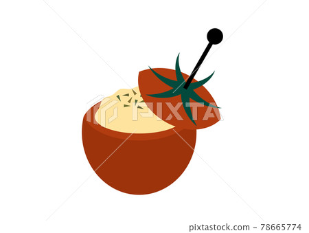 Tomato material illustration | Farci tomato Tomato material illustration | Farci tomato 78665774