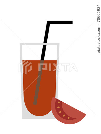 切番茄和番茄汁的插圖 78665924