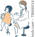 Illustration of a child being vaccinated 78666014