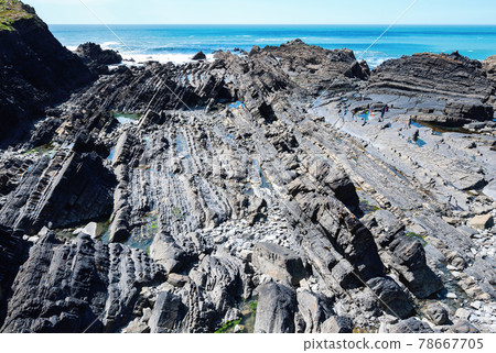 View of Hartland quay, Bideford in North Devon 78667705
