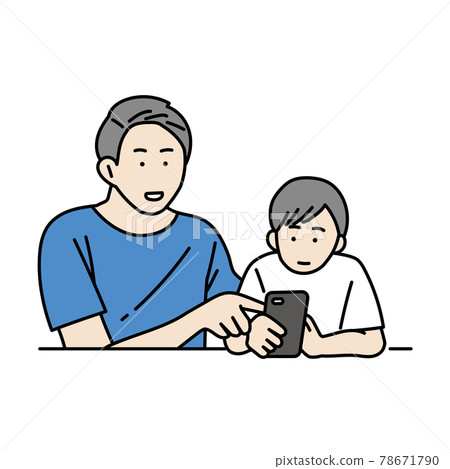 父母給孩子教智能手機的插圖 78671790