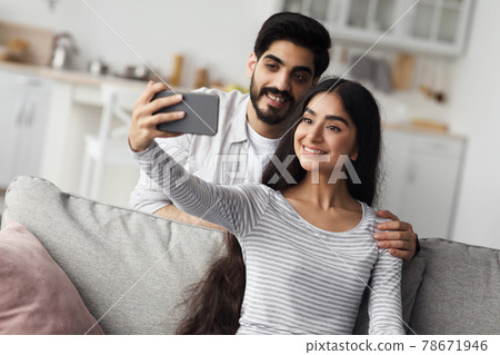 New normal, selfie, video call during social distancing 78671946