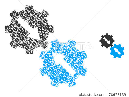 Gear Integration Recursive Icon Mosaic - Stock Illustration [78672189 ...