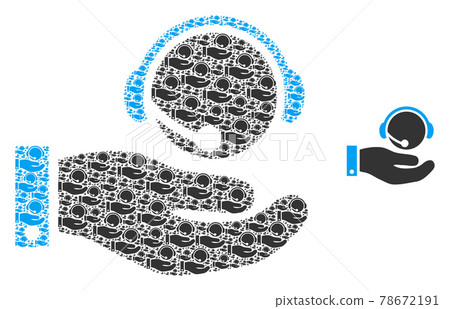 Call Center Service Recursive Icon Collage Call Center Service Recursive Icon Collage 78672191